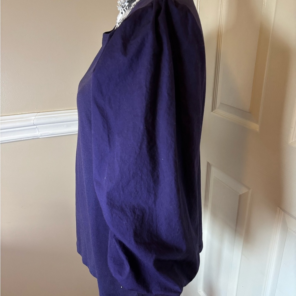 Chico’s Women's Puff Sleeve Top - Purple, size 1X - Picture 5 of 9